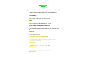 MKT 315 Topic 3 Quiz (3 Versions)