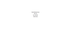 MKT 315 Topic 8 Assignment; Global Marketing Factors