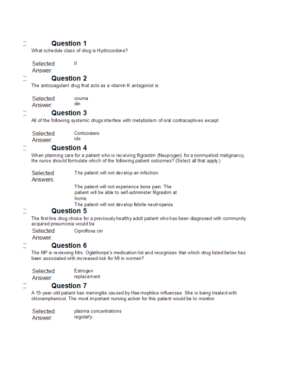 NURS 6521 Week 11 Final Exam (Score 100 out of 100 Points)