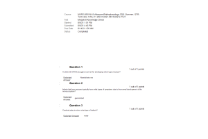 NURS 6501 Week 11 Knowledge Check