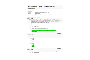 NRNP 6541 Week 9 Quiz-Knowledge Check