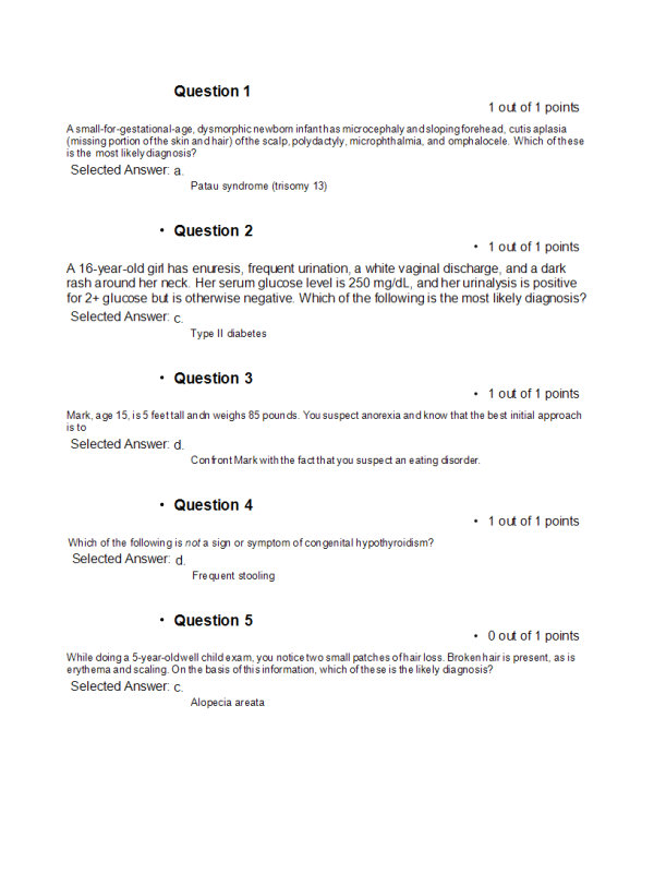 xNRNP 6541 Week 11 Final Exam