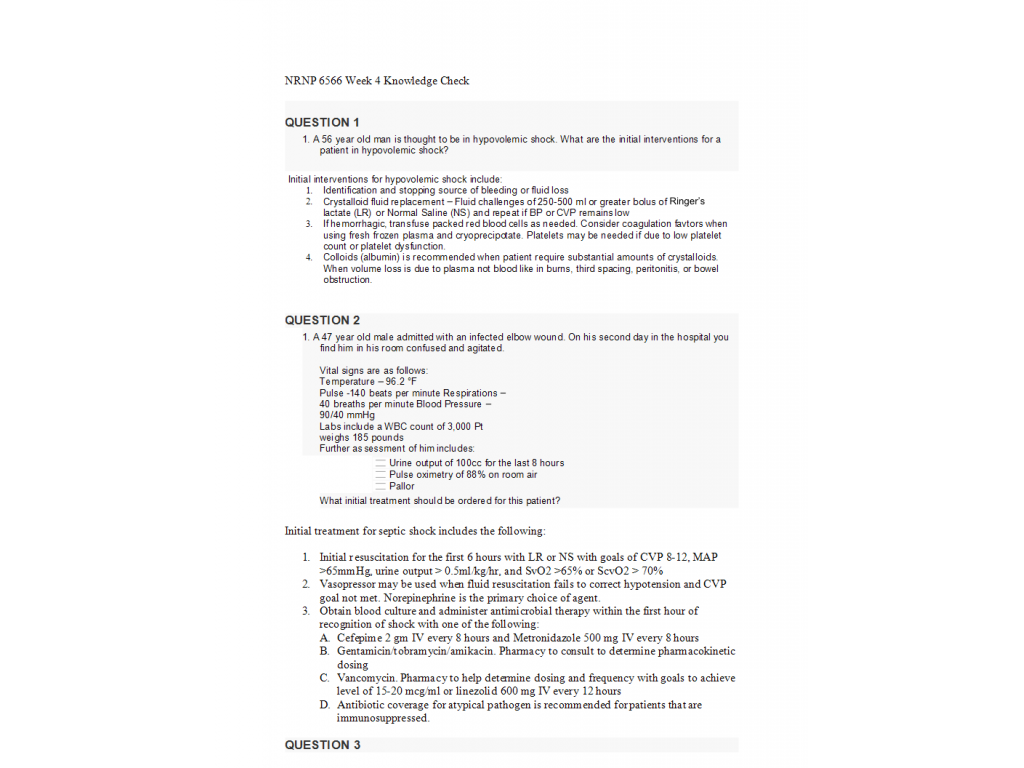 NRNP 6566 Week 4 Knowledge Check | Course Resources