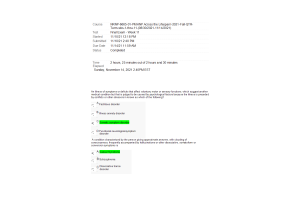 NRNP 6665-01 Week 11 Final Exam 100 out of 100 Points