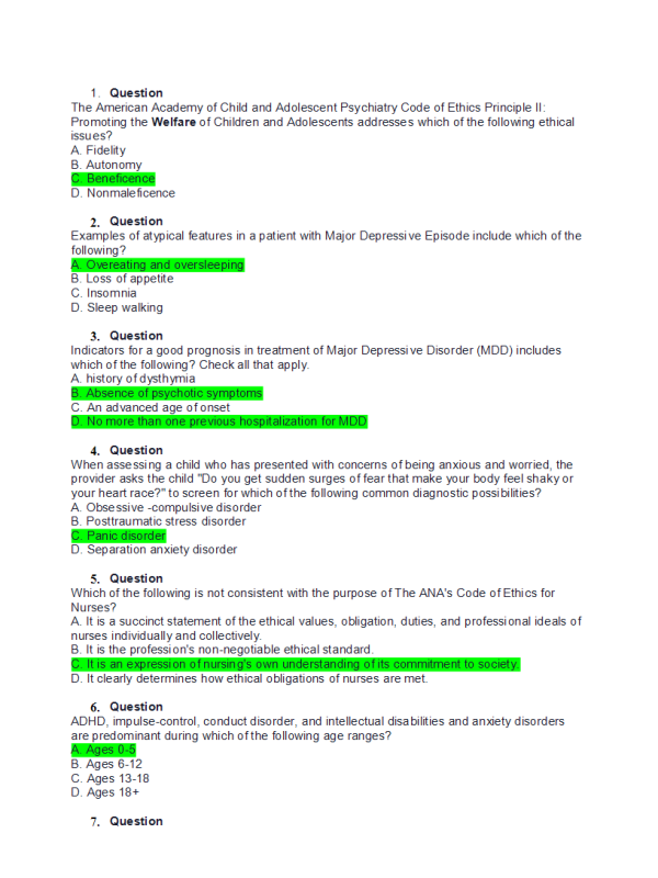 NURS 6665 Midterm Exam Solutions