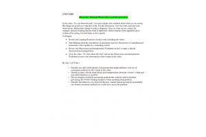 COUN 6360 Week 1 Discussion; Informal Observations and Interpretations