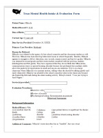 COUN 6360 Week 3 Assignment; Client Intake Assessment Form; Part 1