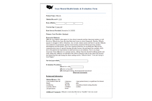 COUN 6360 Week 3 Assignment; Client Intake Assessment Form; Part 1