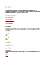 COUN 6360 Week 5 Competency Quiz; Reliability and Validity