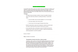 COUN 6360 Week 9 Discussion; Selecting Assessments