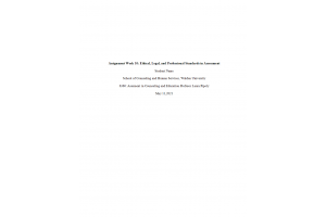 COUN 6360 Week 10 Assignment; Ethical, Legal, and Professional Standards in Assessment