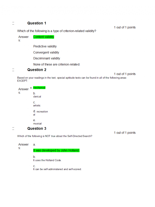 COUN 6360 Week 10 Final Exam