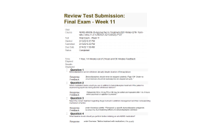 NURS 6630N-30, Approaches to Treatment Week 11 Final Exam