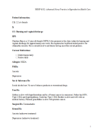 NRNP 6552 Week 3 Case Study 1; Gynecologic Health Charlene Baja