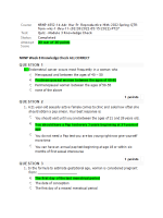 NRNP 6552 Week 8 Knowledge Check Module 3 (20 out of 20 Point)