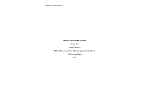PRAC 6552 Week 5 Assignments 2; Journal Entry #1