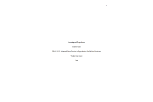 PRAC 6552 Week 5 Assignments 2; Journal Entry #1