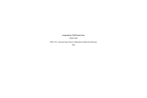 PRAC 6552 Week 10 Assignments 3; Comprehensive Well Women Exam