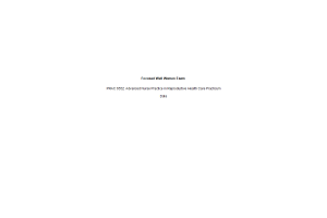 PRAC 6552 Week 10 Assignments 3; Focused Well Women Exam