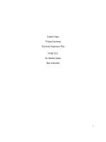 PRAC 6552 Week 1 Assignment 4; Practicum Experience Plan (Submit in Week 2)