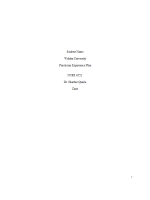 PRAC 6552 Week 2 Assignment 2; Practicum Experience Plan