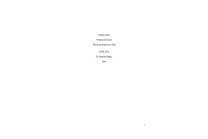 PRAC 6552 Week 2 Assignment 2; Practicum Experience Plan