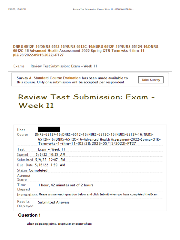 DNRS-6512F-16, DNRS-6512-16, NURS-6512C-16, NURS-6512F-16, NURS-6512N-16, DNRS-6512C-16 Week 11 Final Exam