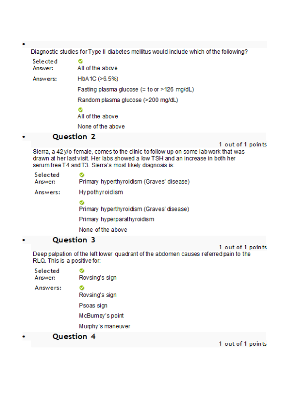 NURS 6565 Exam (100% Correct Solutions)