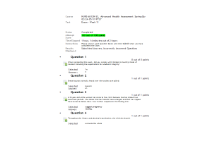 NURS-6512N-53, Advanced Health Assessment Week 11 Final Exam (100% Correct Spring Qtr)