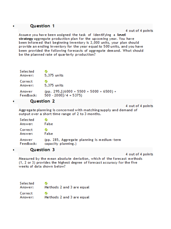 WMBA 2003 Week 6 Final Exam (100% Correct)
