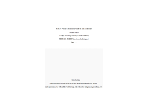NRNP 6665 Week 5 Assignment; Patient Education for Children and Adolescents