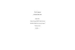 NRNP 6665 Week 8 Assignment; Study Guide Forum - Tic Disorder