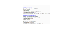 PRAC 6665 Week 1 Assignment 1; Practicum Site Information Form