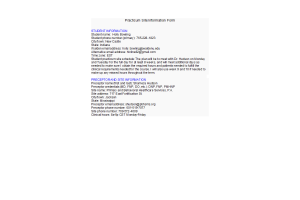 PRAC 6665 Week 1 Assignment 1; Practicum Site Information Form