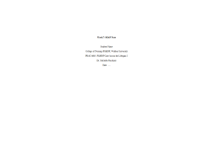 PRAC 6665 Week 7 Assignment 2; Focused SOAO Note and Patient Case Presentation