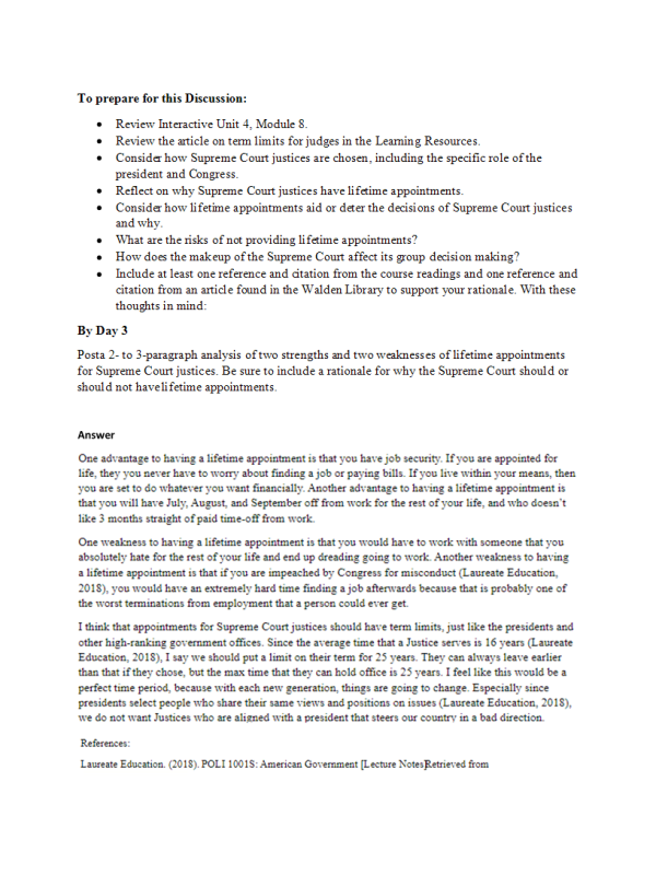 POLI 1001 Week 4 Discussion