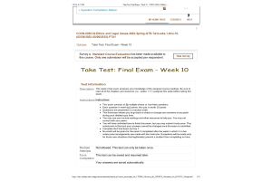 COUN 6306-32, Week 10 Final Exam (25 out if 25 points)