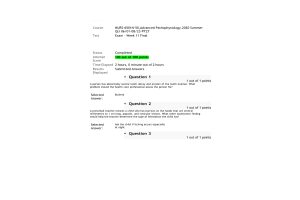 NURS 6501N-50 Week 11 Final Exam (100 out of 100 points)