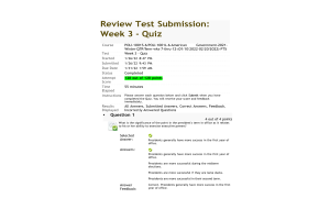 POLI 1001 Week 3 Quiz (128 out of 128 Points)
