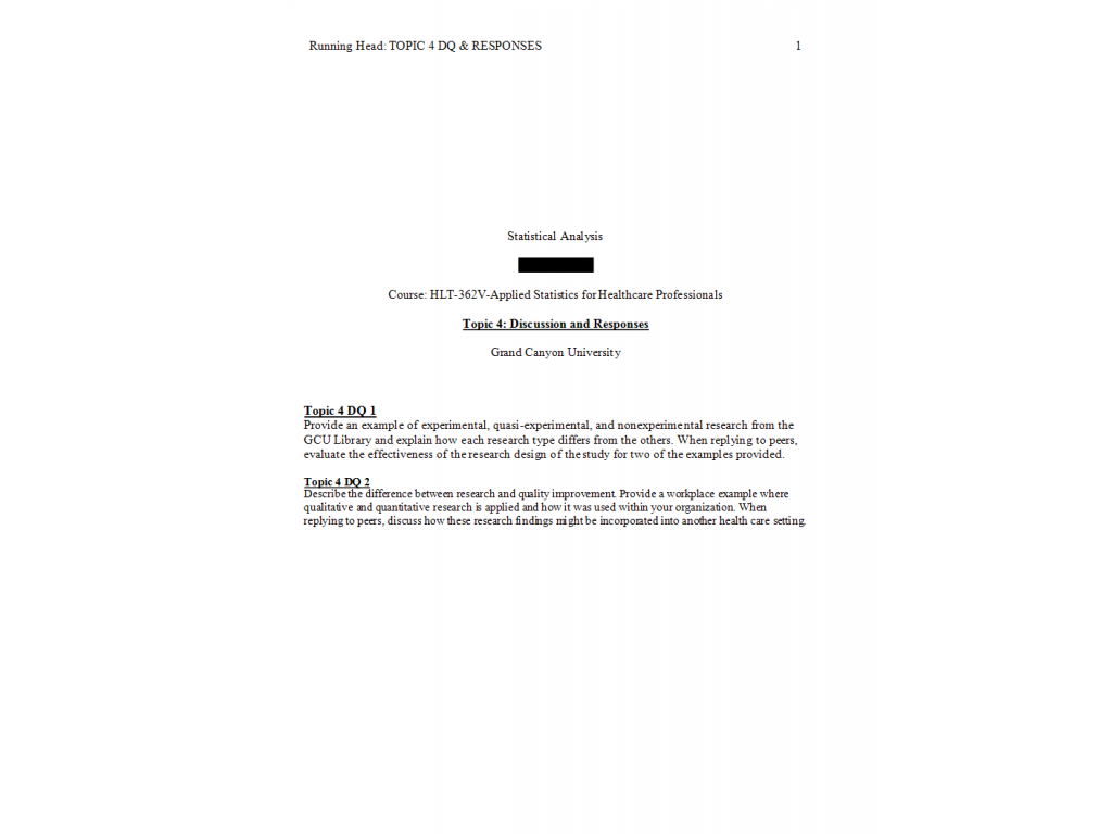 HLT 362V Topic 4 DQs with Responses | Course Resources