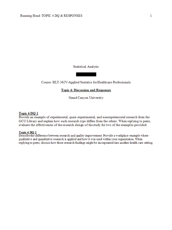 HLT 362V Topic 4 DQs with Responses | Course Resources