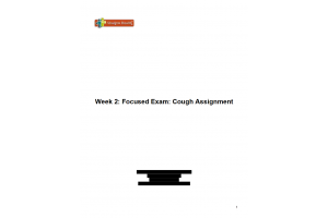 NRS 434VN Topic 2 Assignment; Shadow Health; Focused Exam; Cough Results NRS 434VN Topic 2 Assignment; Shadow Health; Focused Exam; Cough Results