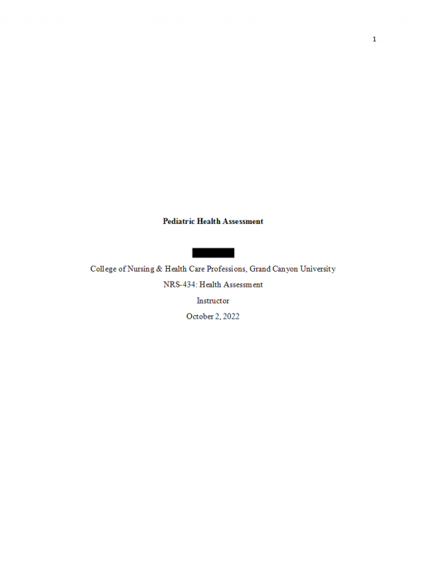 NRS 434VN Topic 2 Assignment; Developmental Assessment and the School-Aged Child. NRS 434VN Topic 2 Assignment; Developmental Assessment and the School-Aged Child.