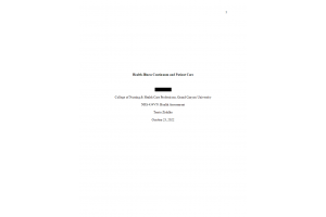 NRS 434VN Topic 5 Assignment; Benchmark - Human Experience Across the Health-Illness Continuum NRS 434VN Topic 5 Assignment; Benchmark - Human Experience Across the Health-Illness Continuum