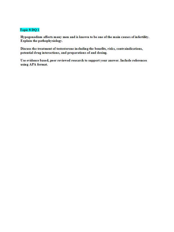 NUR 634 Topic 8 DQ 1 & Responses