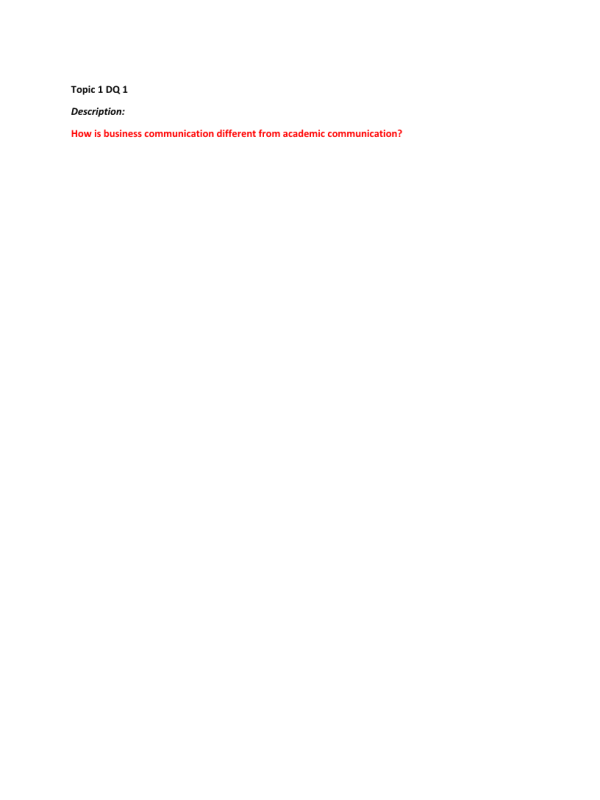 MGT 325 Topic 1 DQ 1
