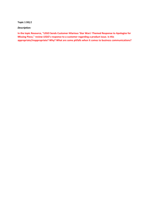 MGT 325 Topic 1 DQ 2