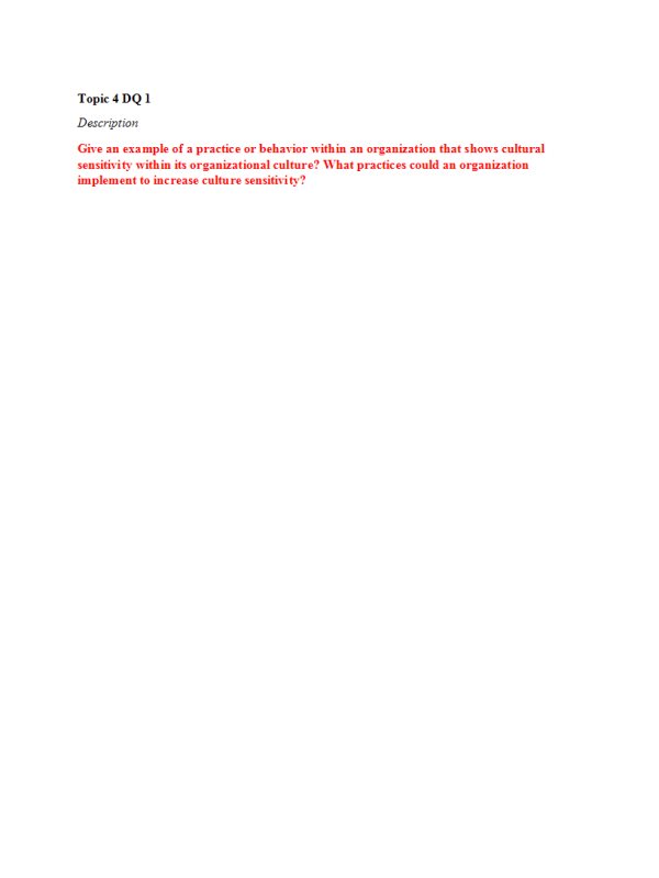 MGT 325 Topic 4 DQ 1