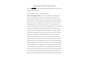 PRAC 6635 Week 5 Assignment; Comprehensive Psychiatric Evaluation Presentation