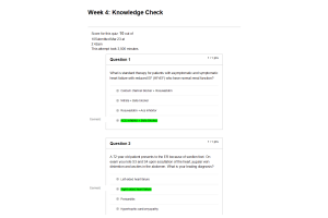 NRNP 6550 Week 4 Knowledge Check; Conditions of the Cardiovascular System Part 2 (Grade 10 out of 10)